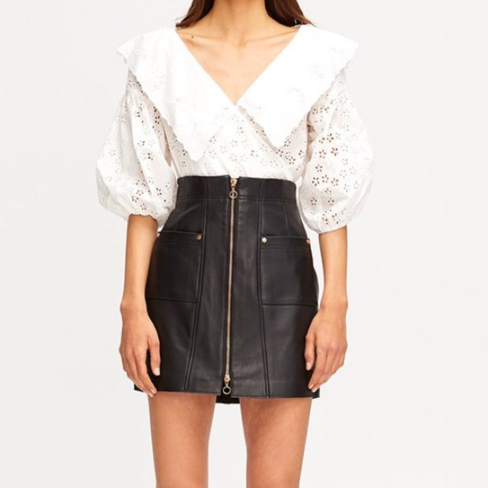 Alice McCall Leather Make Me Yours Zip Skirt XS